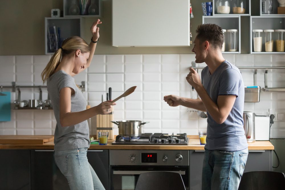 Couple in kitchen